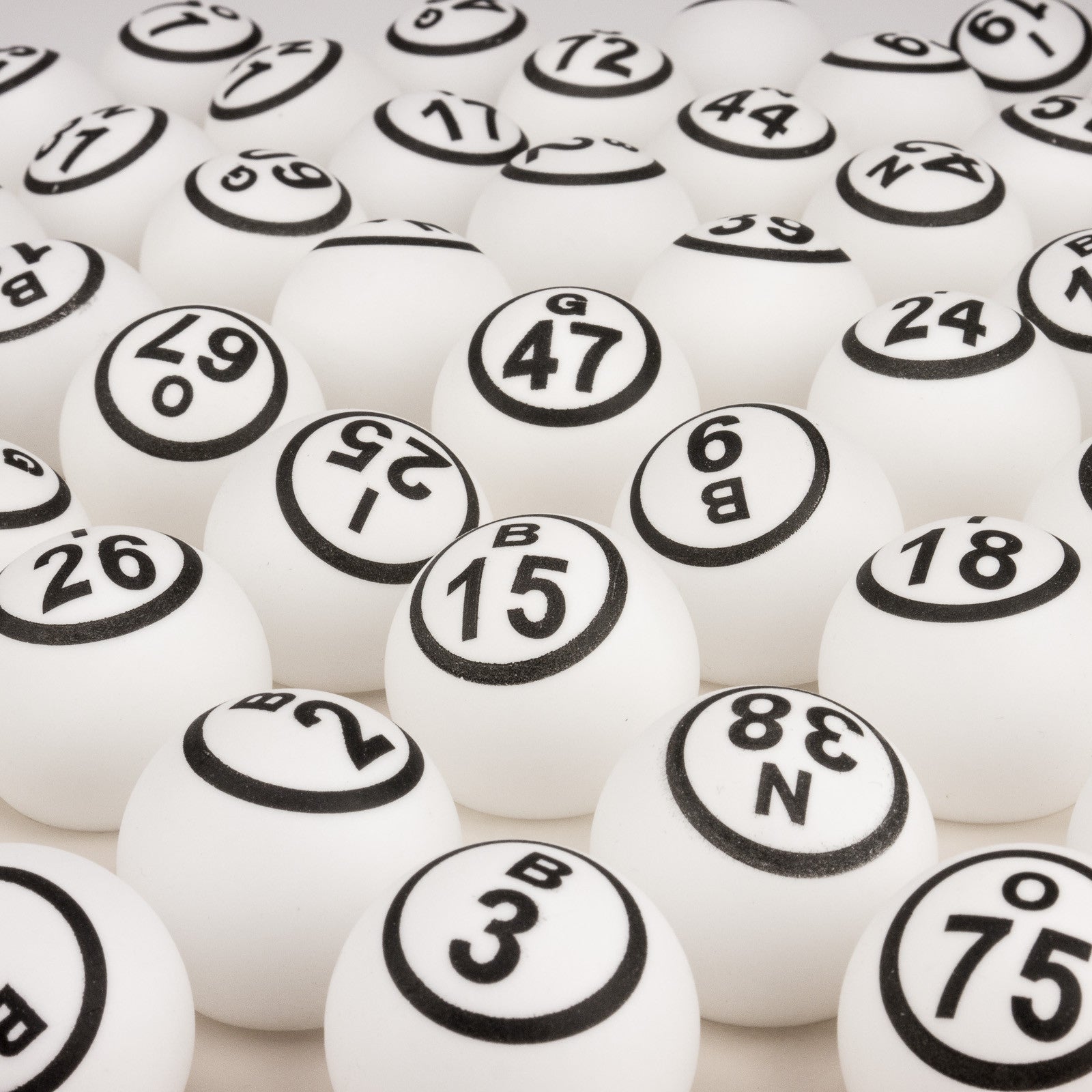 Bolas de Bingo Blancas de 1 Cara 1.5 Pulgadas